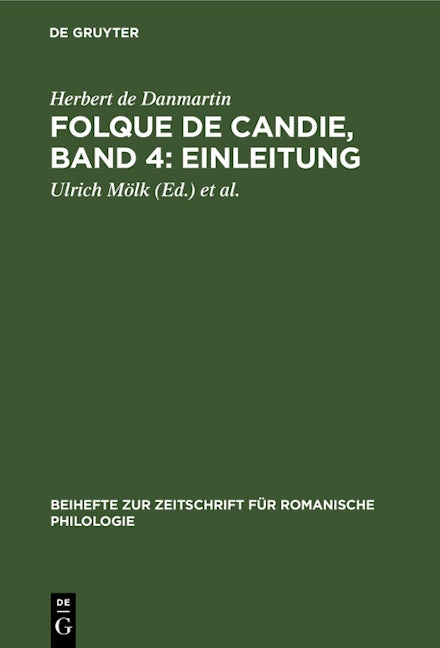 Folque de Candie, Band 4: Einleitung