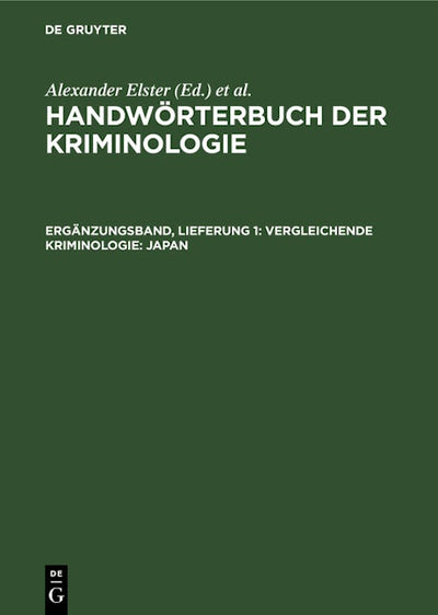 Vergleichende Kriminologie: Japan