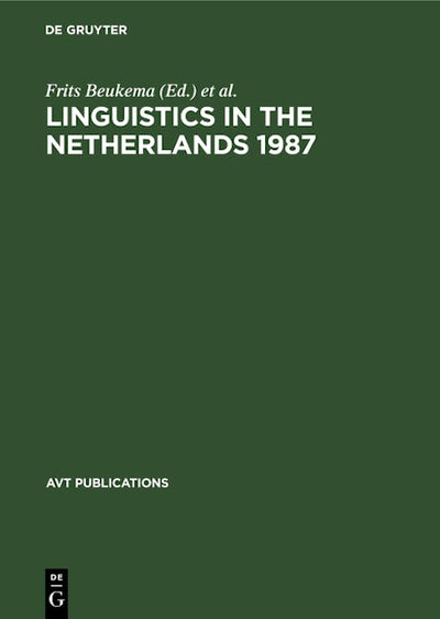 Linguistics in the Netherlands 1987