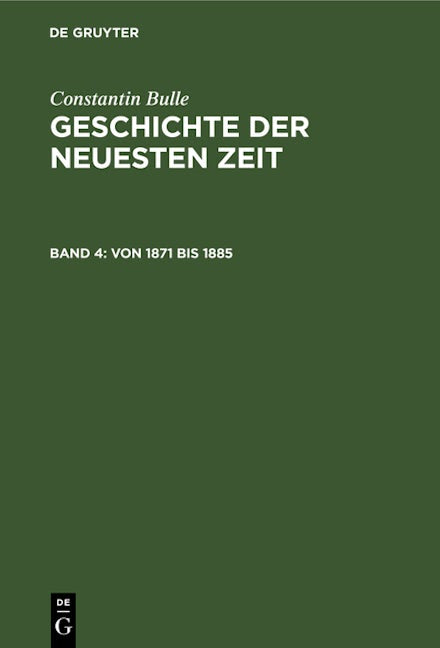 Von 1871 bis 1885