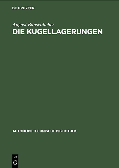 Die Kugellagerungen
