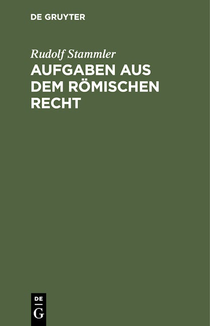 Aufgaben aus dem römischen Recht