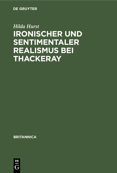 Ironischer und sentimentaler Realismus bei Thackeray