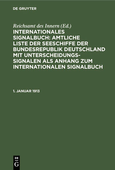 1. Januar 1913
