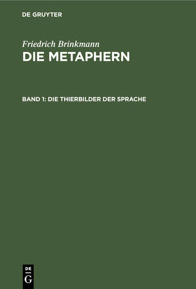Die Thierbilder der Sprache