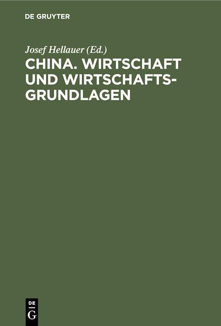 China. Wirtschaft und Wirtschaftsgrundlagen