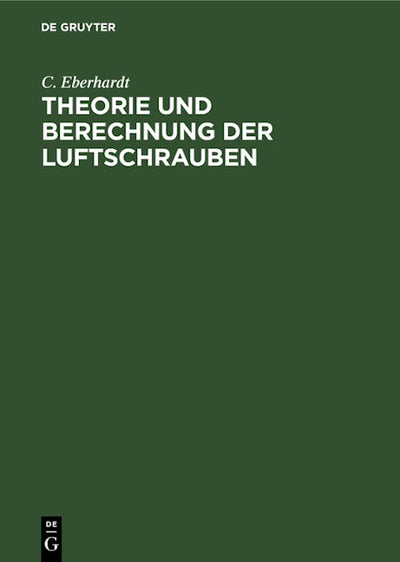 Theorie und Berechnung der Luftschrauben