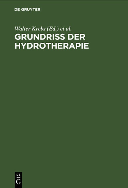 Grundriss der Hydrotherapie
