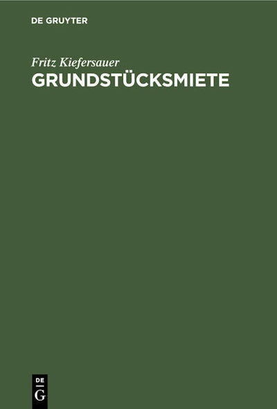 Grundstücksmiete