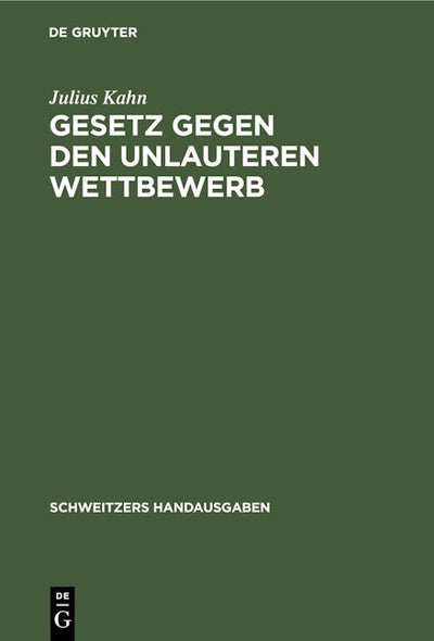 Gesetz gegen den unlauteren Wettbewerb