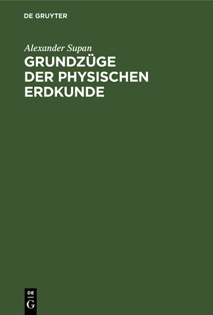 Grundzüge der Physischen Erdkunde