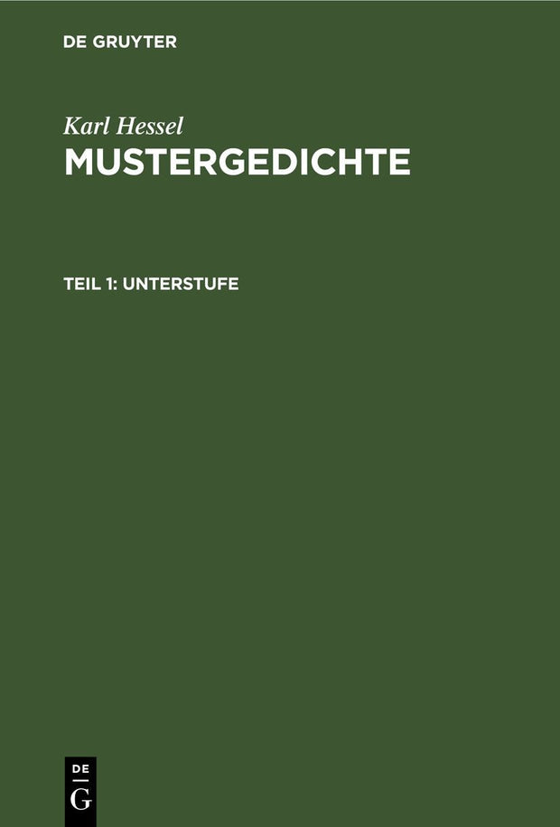 Cover image for Unterstufe, isbn: 9783112350652