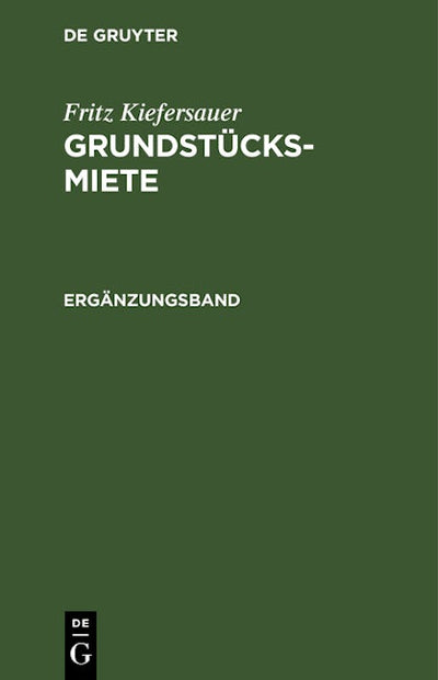 Ergänzungsband