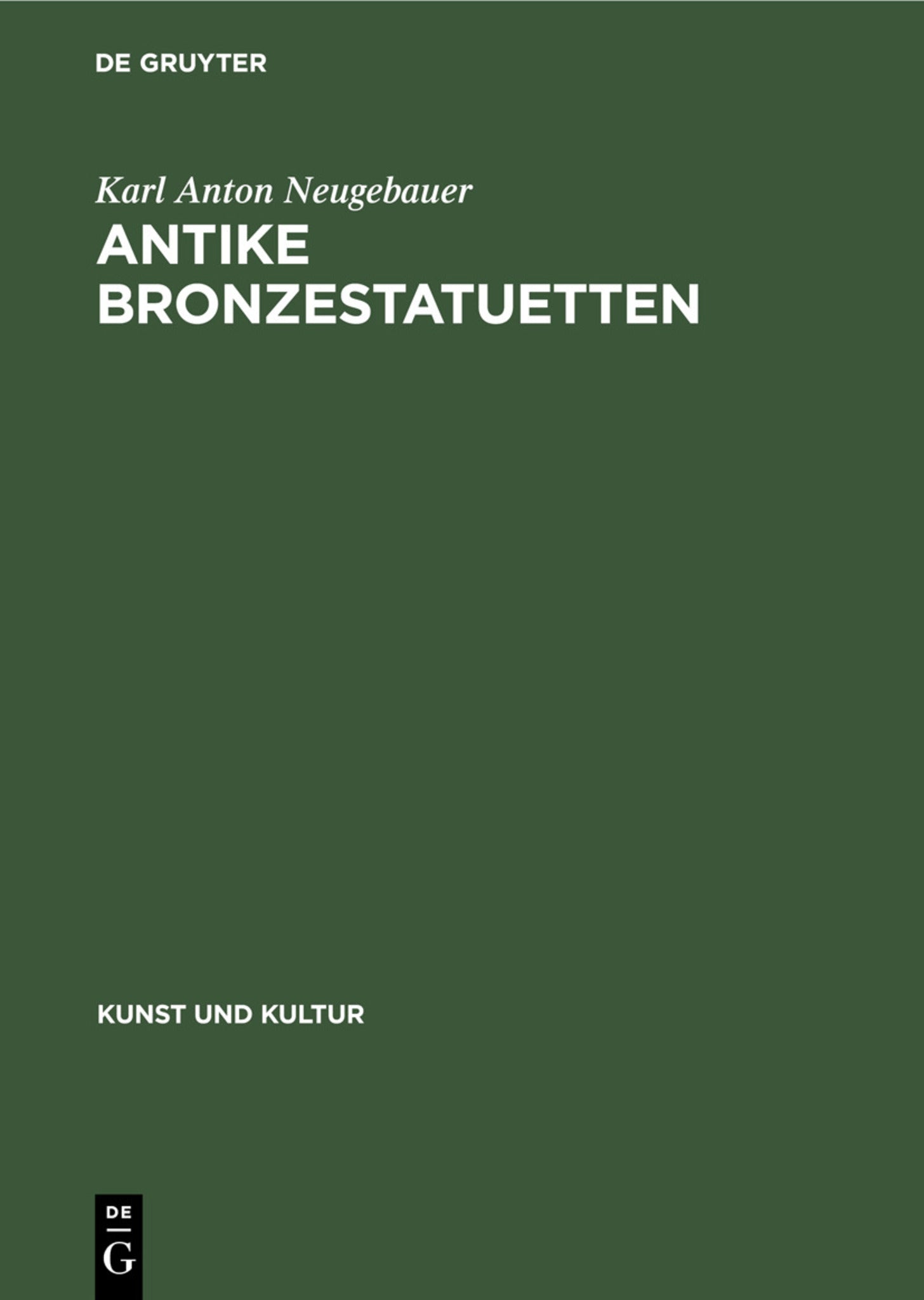 Cover image for Antike Bronzestatuetten ISBN 9783112351871