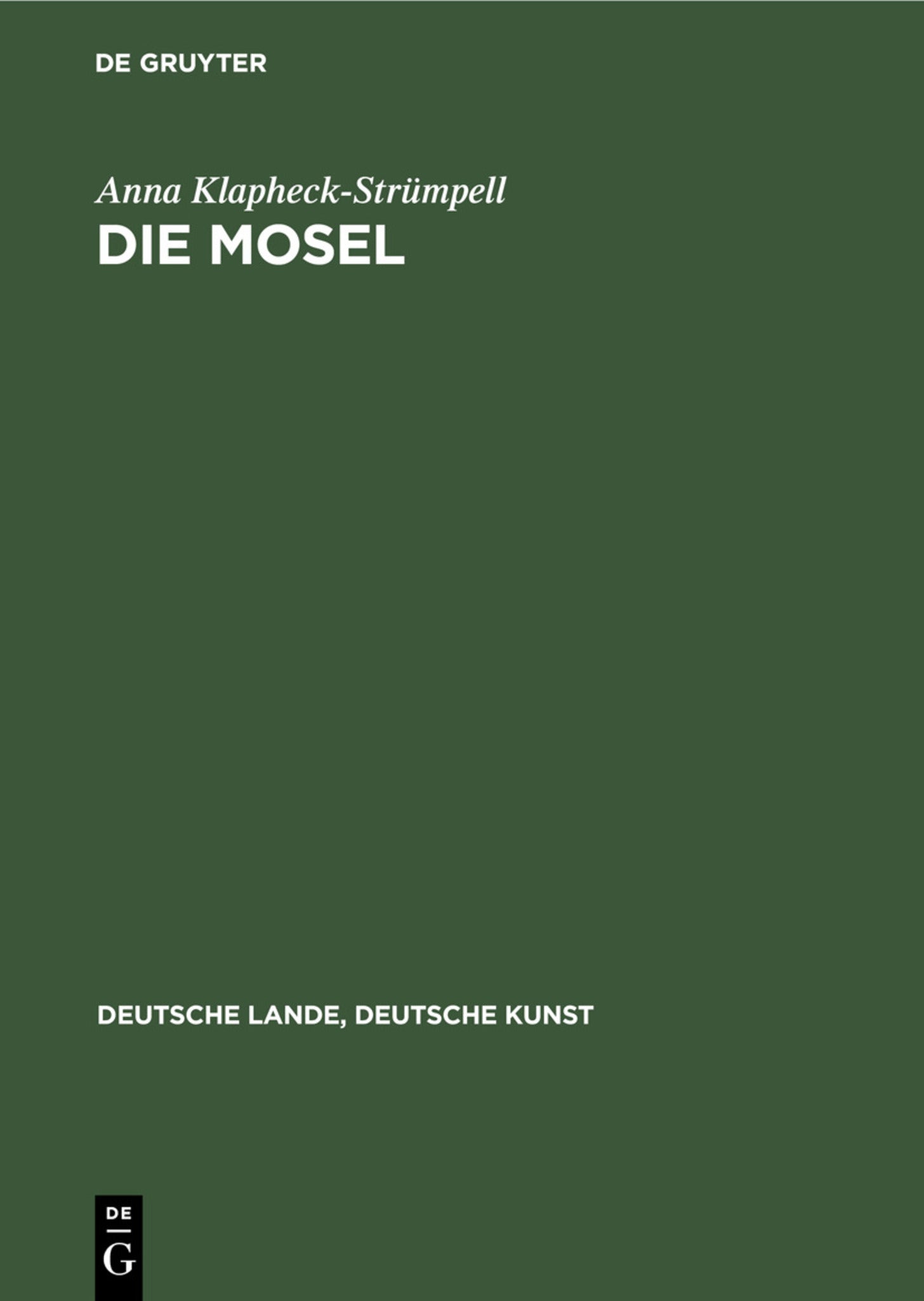Cover image for Die Mosel ISBN 9783112356333