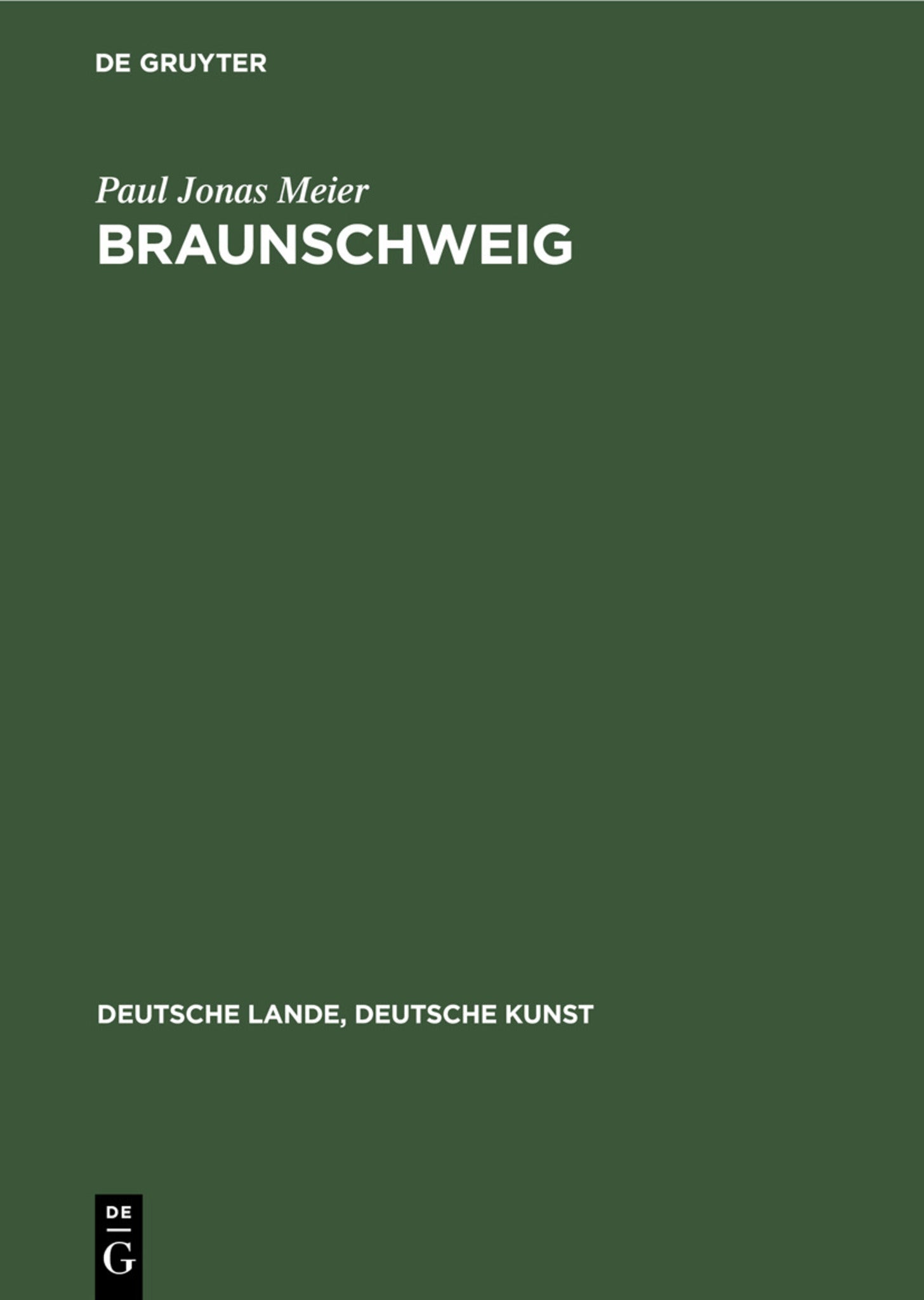 Cover image for Braunschweig ISBN 9783112357033