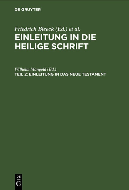 Einleitung in das Neue Testament