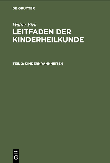 Kinderkrankheiten