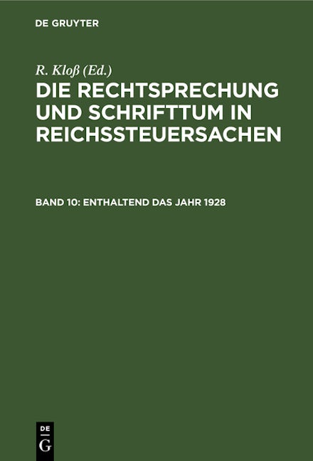 Enthaltend das Jahr 1928