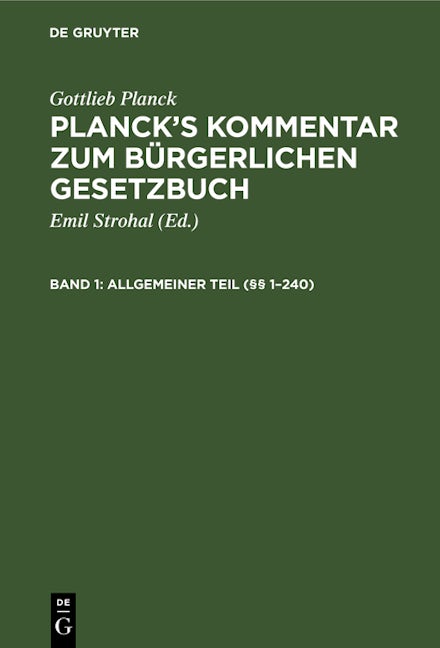 Allgemeiner Teil (§§ 1–240)