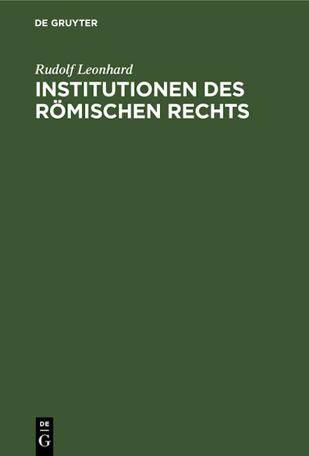 Institutionen des Römischen Rechts