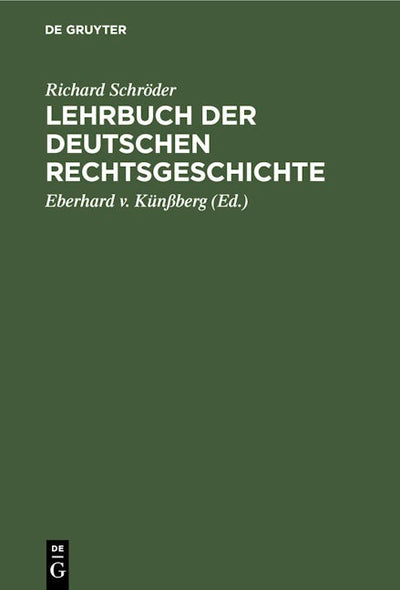 Lehrbuch der deutschen Rechtsgeschichte