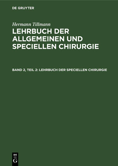 Lehrbuch der speciellen Chirurgie