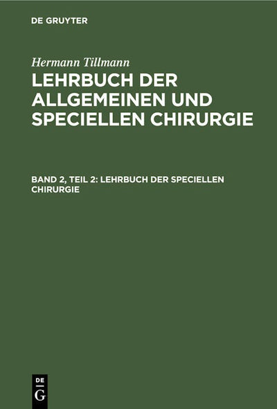 Lehrbuch der speciellen Chirurgie