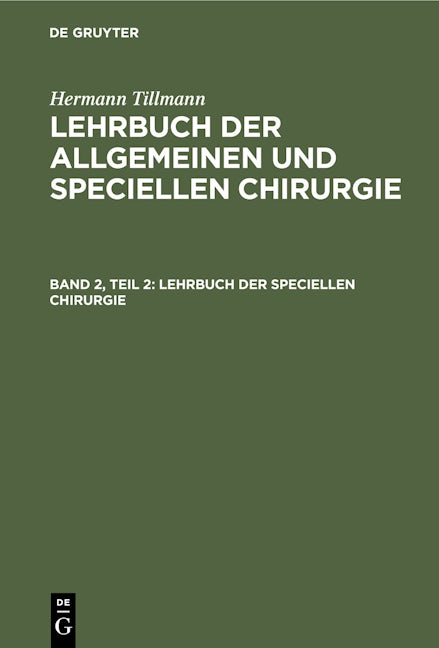 Lehrbuch der speciellen Chirurgie