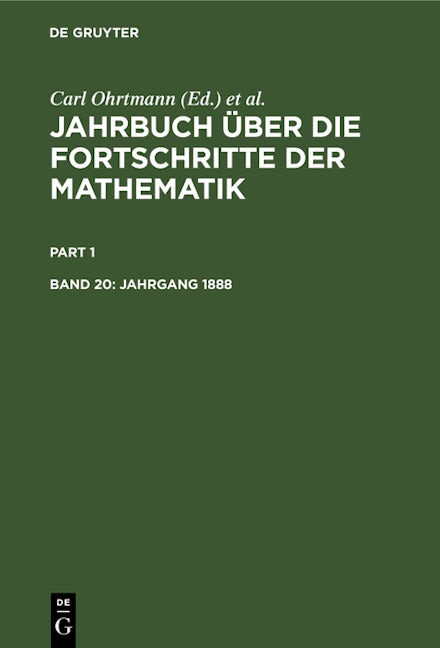 Book cover image for Jahrgang 1888 ISBN: 9783112374177