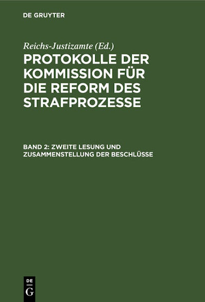 Zweite Lesung und Zusammenstellung der Beschlüsse