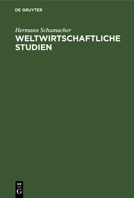 Weltwirtschaftliche Studien