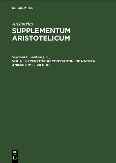 Excerptorum Constantini de natura animalium libri duo