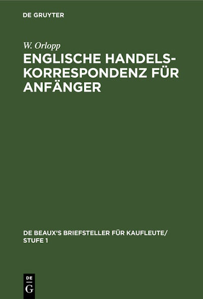 Englische Handelskorrespondenz für Anfänger