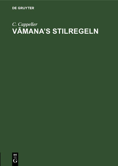 Vāmana’s Stilregeln