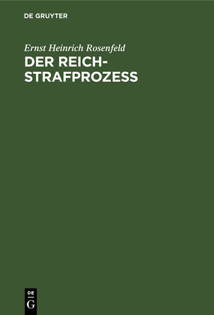 Der Reich-Strafprozeß