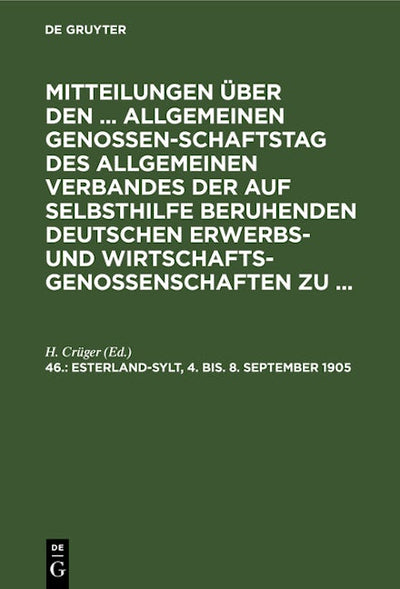 Esterland-Sylt, 4. bis. 8. September 1905