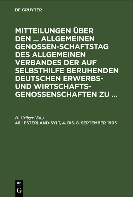Esterland-Sylt, 4. bis. 8. September 1905