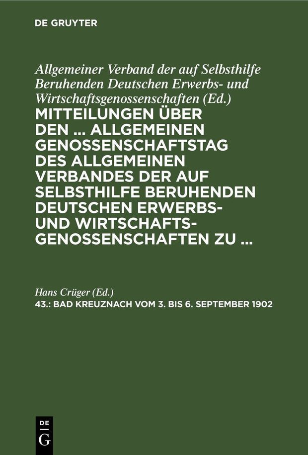 Cover image for Bad Kreuznach vom 3. bis 6. September 1902, isbn: 9783112388051