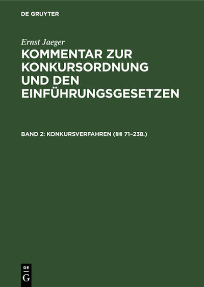 Konkursverfahren (§§ 71–238.)