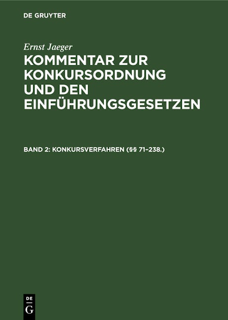 Konkursverfahren (§§ 71–238.)