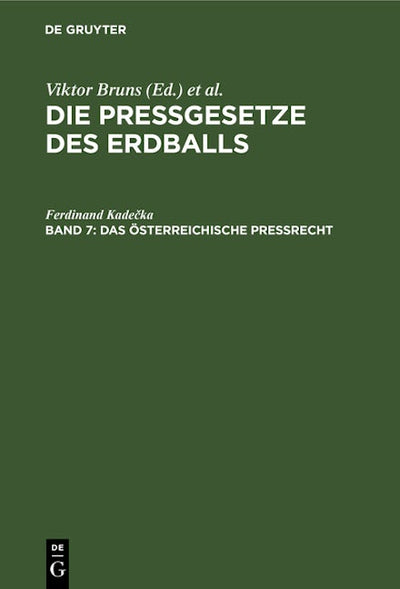Das österreichische Preßrecht