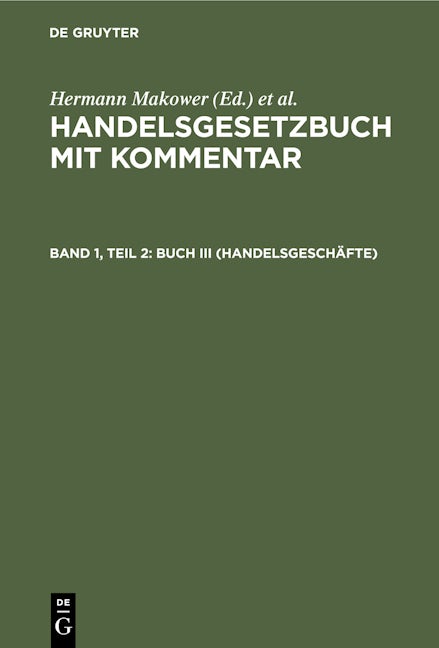Buch III (Handelsgeschäfte)