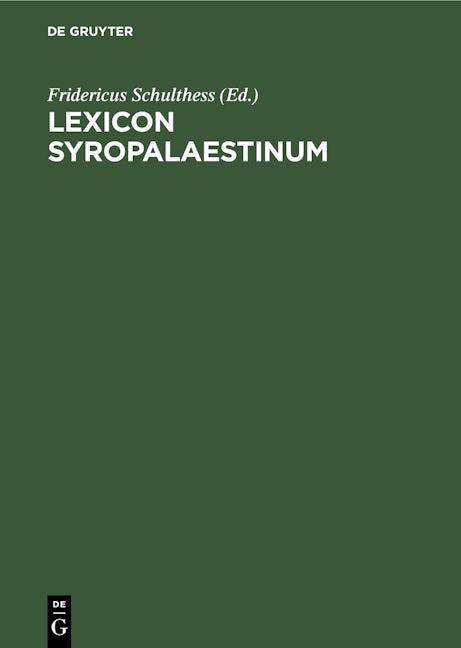 Lexicon Syropalaestinum