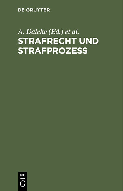 Strafrecht und Strafprozeß