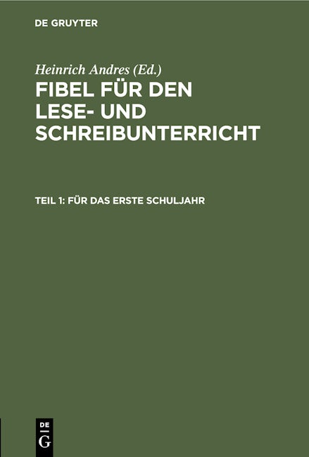 Book cover image for Für das erste Schuljahr ISBN: 9783112397190