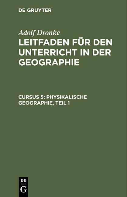 Physikalische Geographie, Teil 1