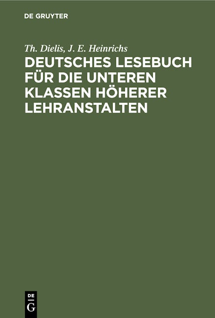 Deutsches Lesebuch für die unteren Klassen höherer Lehranstalten