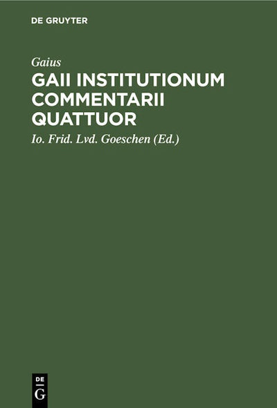 Gaii institutionum commentarii quattuor