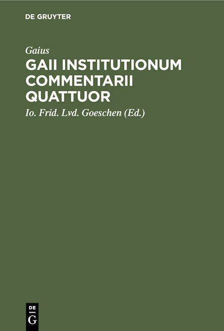 Gaii institutionum commentarii quattuor